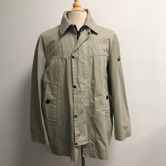 VICTORINOX SWISS ARMY khaki tan vintage field cotton COAT JACKET M Military & Field